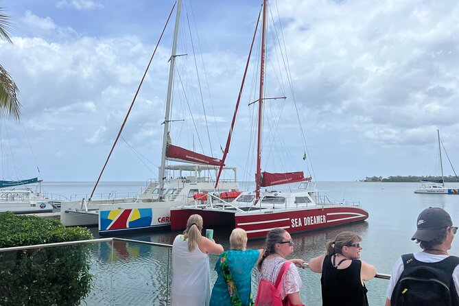 Bamboo Rafting, Catamaran Party Boat & Snorkeling In Montego Bay - Stop 2 at Montego Bay Marine Park: Dreamer Catamaran, Front Nets, and Snorkel Time
