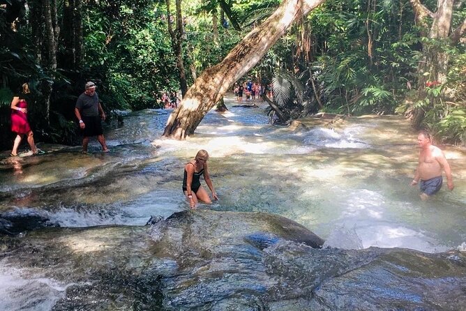 Bamboo Rafting, Dunn's River Falls and Horseback Riding Private Tour - Ocho Rios horseback riding: short ride, plus a swim moment