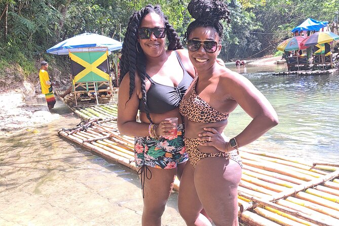 Bamboo Rafting Experience in Jamaica - Boarding the Bamboo Raft on the Great River