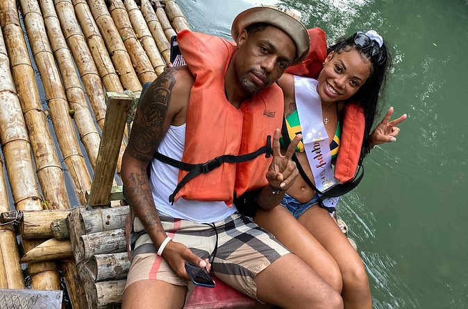 Bamboo Rafting Montego Bay - Glamour shots and the captain role-play moment