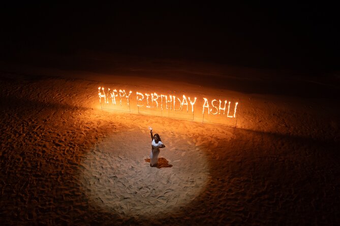 Birthday Fire Show experience in Montego Bay - The happy birthday fire sign moment