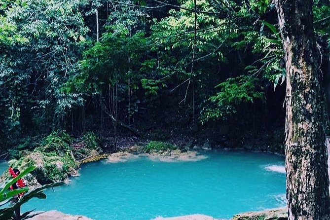 Blue Hole and Dunn's River Falls Tour from Montego Bay - Stop 1: Blue Hole swimming, Tarzan-like jumps, and jungle trails near Ocho Rios