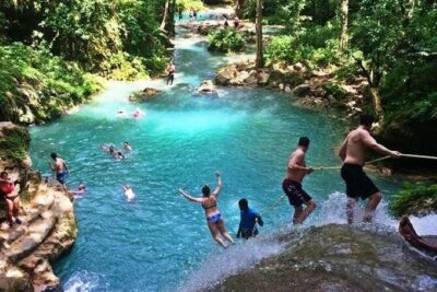 Blue Hole, Dunn’s River Falls + Lunch & Cocktails at Bamboo Beach