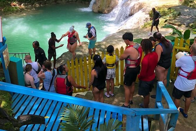 Blue Hole Falls & Ocho Rios from Montego Bay & Falmouth Jamaica - Lunch at Scotchies: Jerk Chicken or Jerk Pork, Plus a Side Choice
