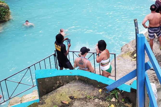 Blue Hole Falls & Ocho Rios from Montego Bay & Falmouth Jamaica - Green Grotto Caves: Limestone Formations and an Underground Lake