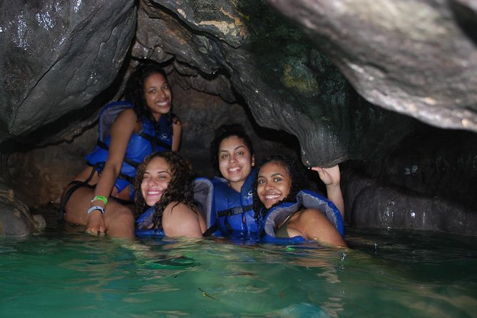 Blue Hole plus Secret Falls and Dunns River Falls Combo from Falmouth Hotels - Stop 1: Blue Hole and Secret Falls, Swimming and Jump-Ready Water