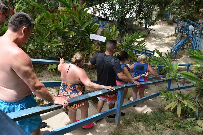 Blue Hole plus Secret Falls and Dunns River Falls Combo from Falmouth Hotels - Stop 2: Dunn’s River Falls Climb in a Human Chain