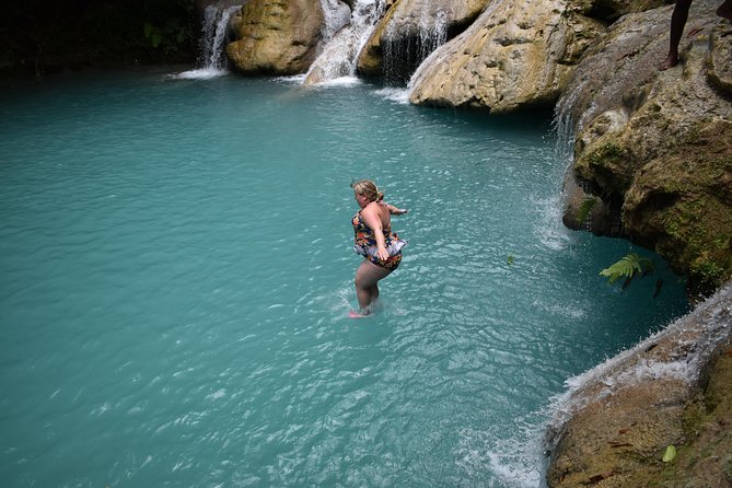 Blue Hole plus Secret Falls & Dunn's River Falls from Grand Palladium - Dunn’s River Falls: The Human Chain Climb