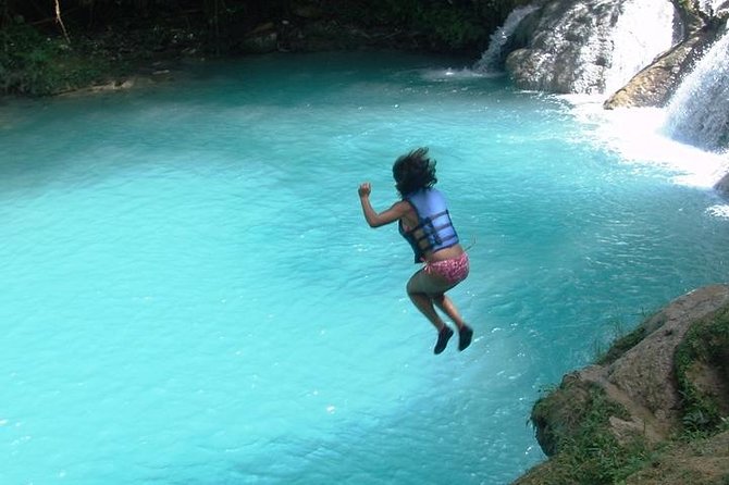 Blue Hole Secret Falls Excursions Best Water Falls in Jamaica - Blue Hole Secret Falls: waterfalls, caves, cliff edges, and swim time