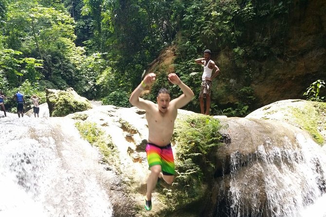 Blue Hole Waterfall & Beach Break Shore Excursion from Port of Falmouth - Jerk lunch in Ocho Rios: a local pit stop you should budget for