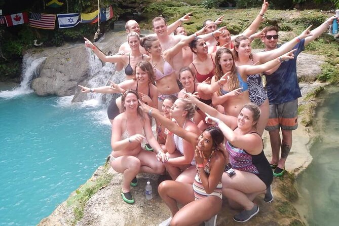 Dunn's River Falls and Blue Hole Combo Tour From Ocho Rios & Runaway Bay - Blue Hole: hike paths, cliff jumping, underwater cave time, and the Tarzan rope swing