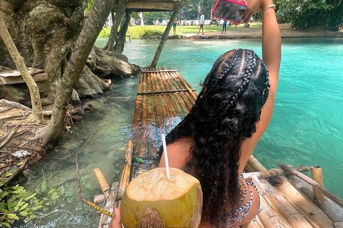 Dunns River Falls, Zipline, Bamboo Rafting, Horseback Ride Tour - Horseback Ride and Swim: the countryside to the Caribbean moment