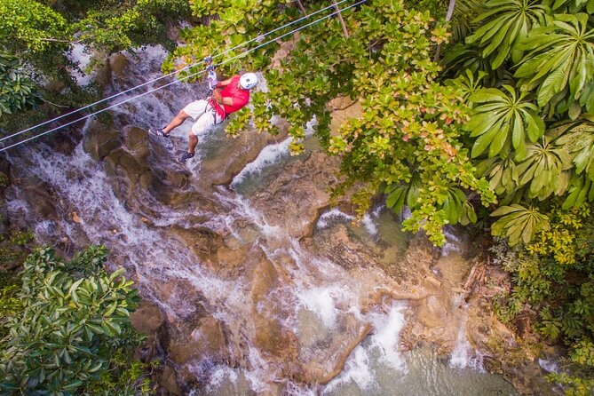 Dunns River Falls, Zipline, Bamboo Rafting, Horseback Ride Tour - Dunn’s River Falls: zipline first, climb second