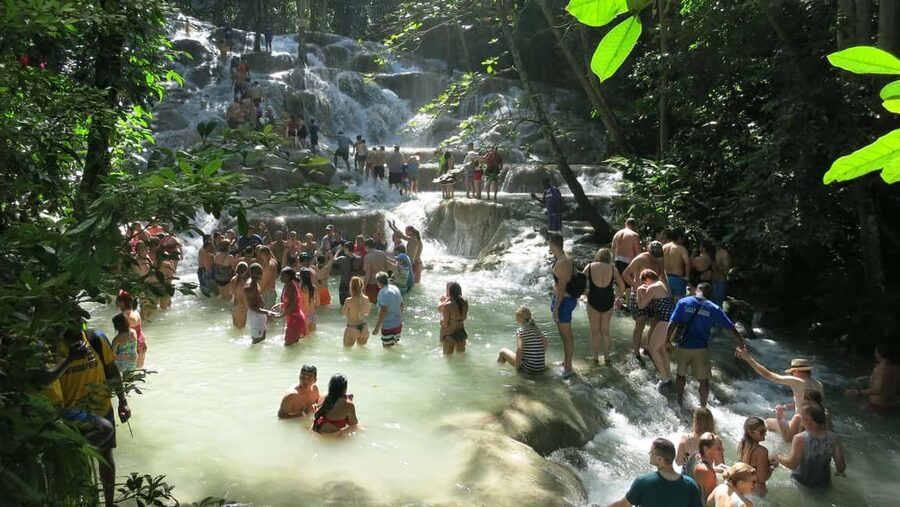 Falmouth: Dunn’s River Falls & Bamboo Beach Club VIP Access - Dunn’s River Falls hand-climb: what the famous staircase is really like
