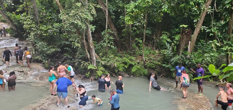 From Montego Bay: Dunn’s River Falls Experience - Natural pools, cool down time, and that beach payoff
