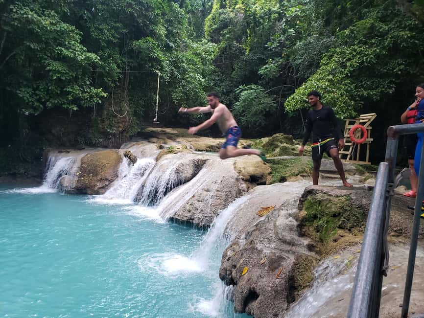 From Ocho Rios: Blue Hole Secret Waterfall & Highlight Tour - What happens at the Blue Hole, and how the day feels minute to minute