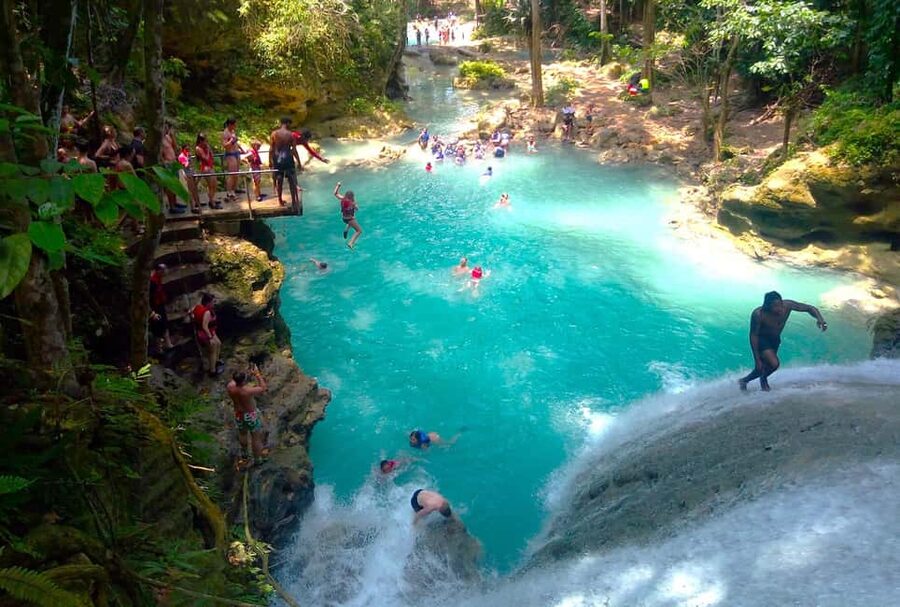From Ocho Rios: Blue Hole Tour with Jamaican KFC Meal - Island Gully Falls: where the day turns into splash time