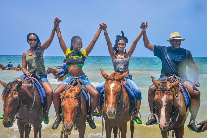 Horseback riding & bluehole secret falls from Montego Bay - Blue Hole adventure: ropes, crystal water, and local stories