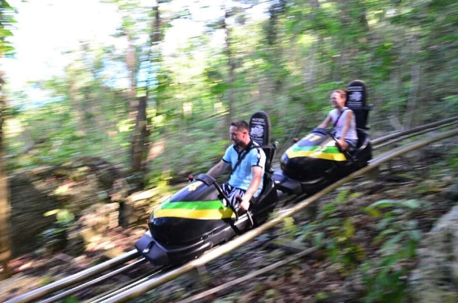 Jamaica: Bobsled and Dunn's River Falls Adventure Tour - Hotel pickup to the Mystic Mountain chairlift, the part that sets the tone