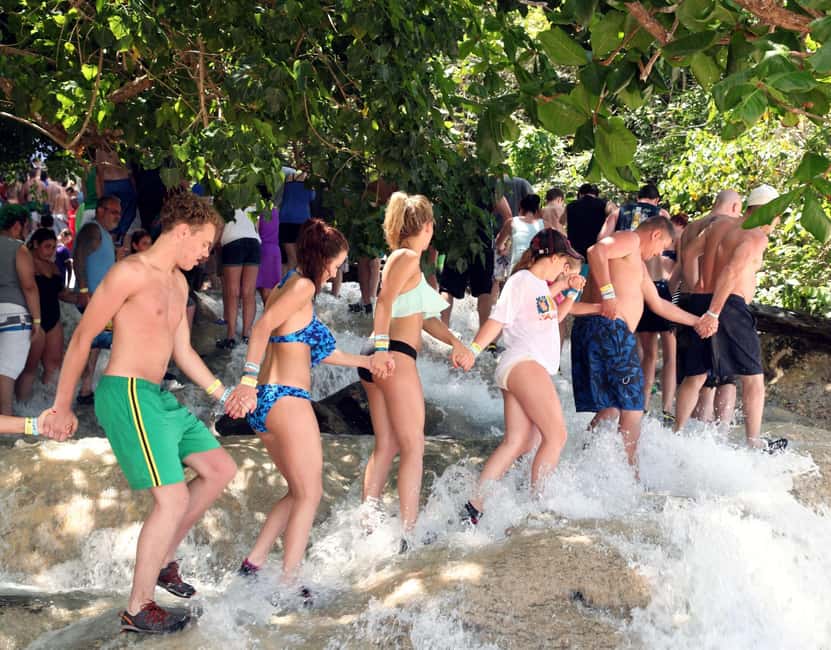 Jamaica: Dunn’s River Falls and Jungle River Tubing Tour - Inside The Park: How The Falls Experience Is Organized