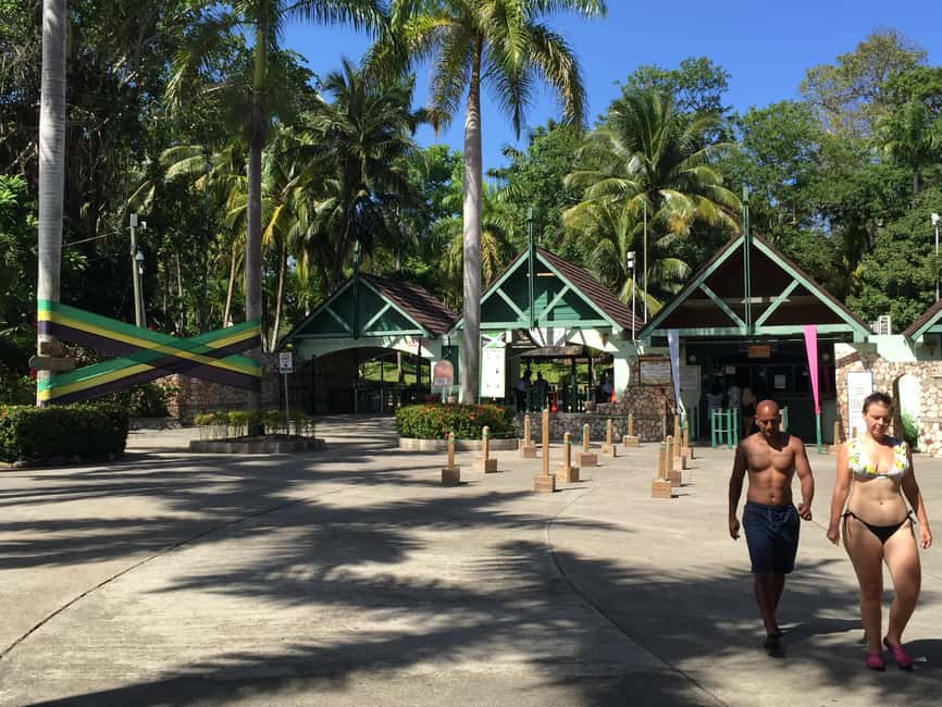 Jamaica's Dunn's River Falls & River Tubing Tour - How the guide and transport affect your experience at the entrance gates
