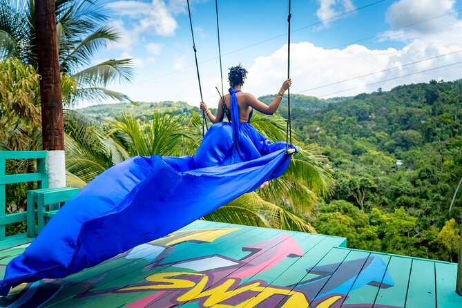 Jamaica Swing Drone Photoshoot with Dress Lunch and Transport - Quick highlights you’ll care about