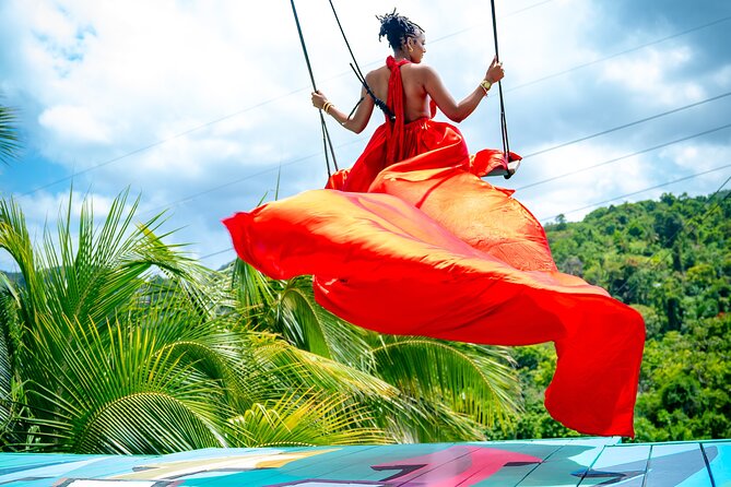 Jamaica Swing Drone Photoshoot with Dress Lunch and Transport - The Drive to Snow Hill: Ocean Views and Mountain Air