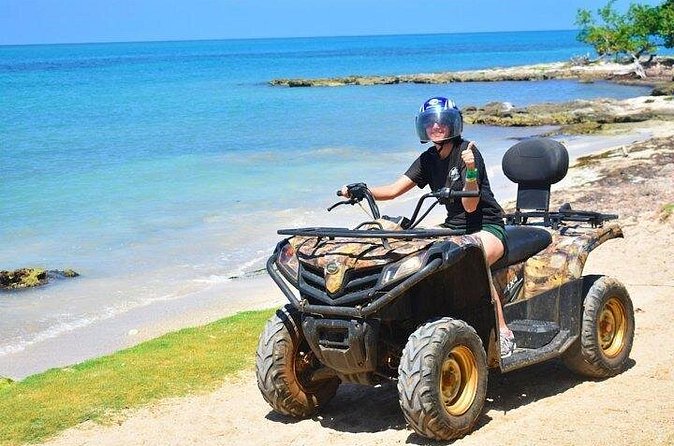 Jamwest Off-Road ATV Adventure & JamCulture Tour Combo in Negril - Rocky hills and beaches near Salmon Point: the payoff scenery