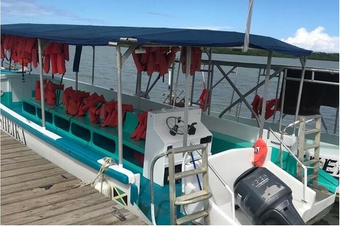 Luminous lagoon Dark night Tour from Ocho Rios and Runaway Bay Hotels - Boarding the lagoon boat: what the crew does during the ride