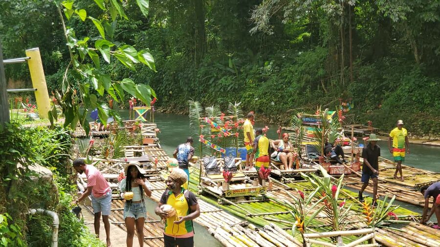 Montego Bay: Bamboo Raft Cruise on the Great River - Limestone Foot and Leg Scrubs, Plus Optional Limestone Massage