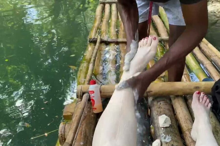 Montego Bay: Bamboo Raft Cruise on the Great River - The Raft Ride Itself: 30-Foot Bamboo, Music, and River Rhythm