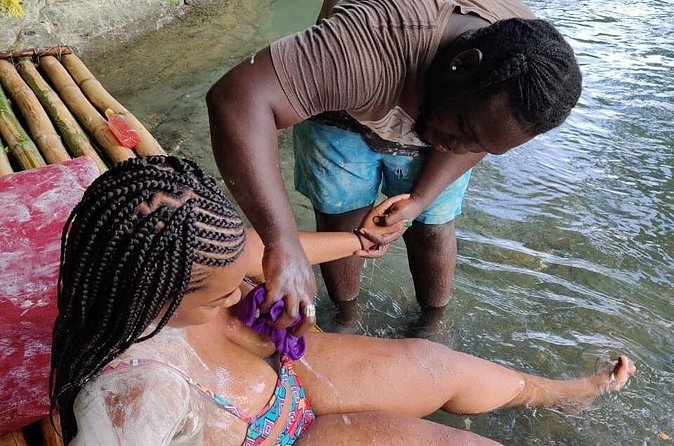 Montego Bay Bamboo River Rafting Limestone Foot Massage - Limestone foot and hand massage: the main event after the raft