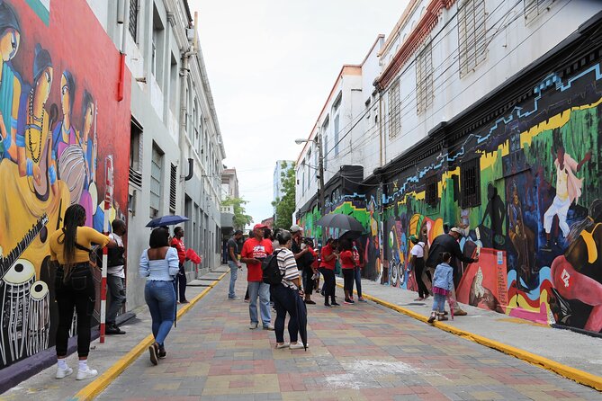 Mural Tours in the Downtown Kingston Art District, Jamaica - The one-hour walking route across Water Lane blocks