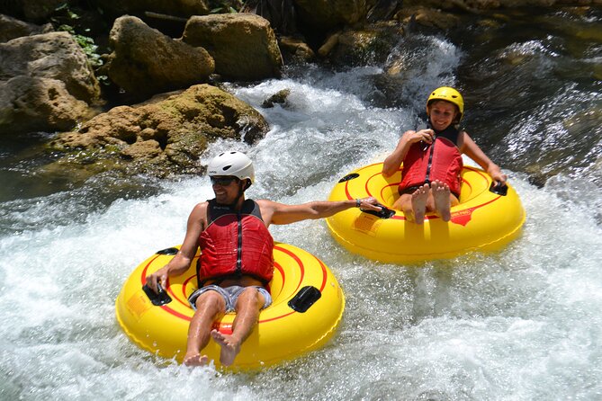 River Rapids Waterfalls Tubing and Beach Adventure with Transport - The guide-led moments: bamboo shade, rope swing, and river play