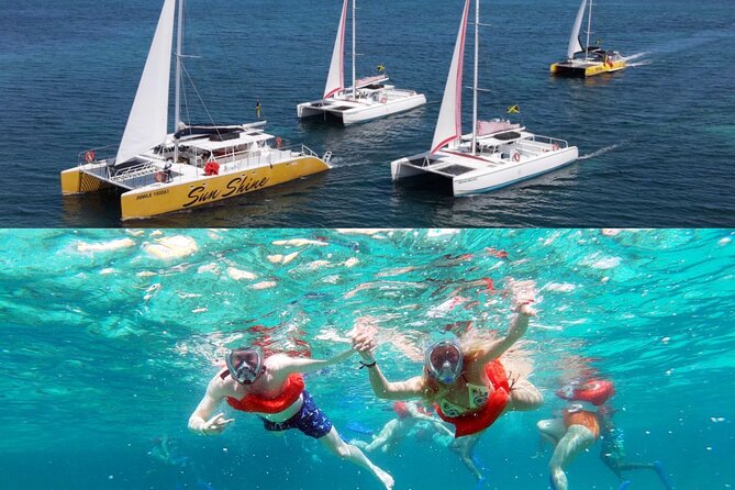 SUNSET PARTY CRUISE Rick's Cafe Ocean Coral / Eden Bay Guests - Snorkeling in between: gear included, plus how to make the water time count